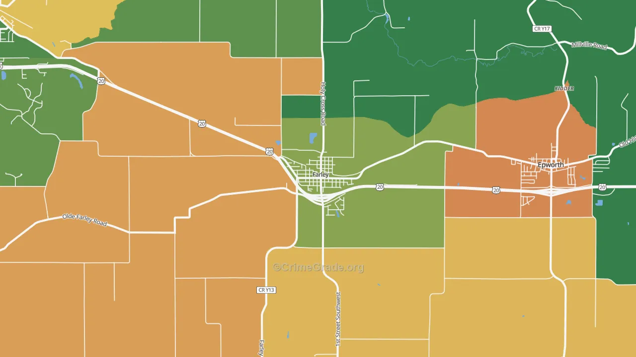 52046, IA Map of Theft Rates
