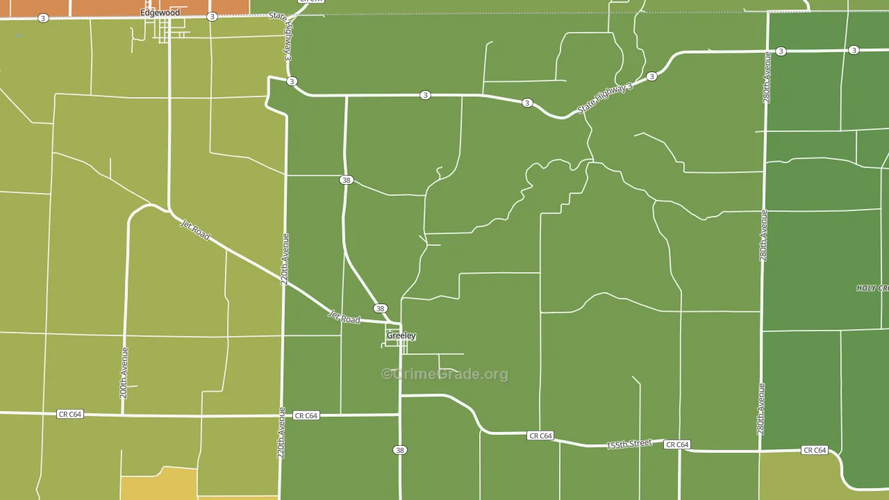 52050, IA Map of Theft Rates