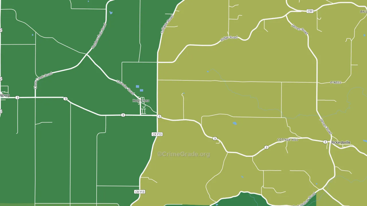 52053, IA Map of Theft Rates