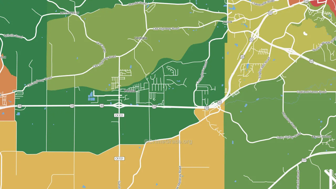 52068, IA Map of Theft Rates