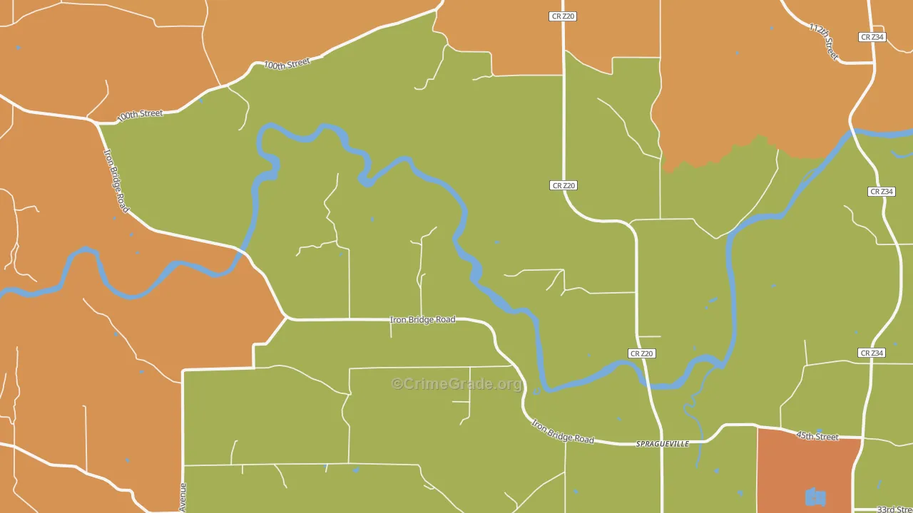52074, IA Map of Theft Rates