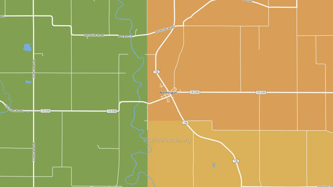 52078, IA Map of Theft Rates