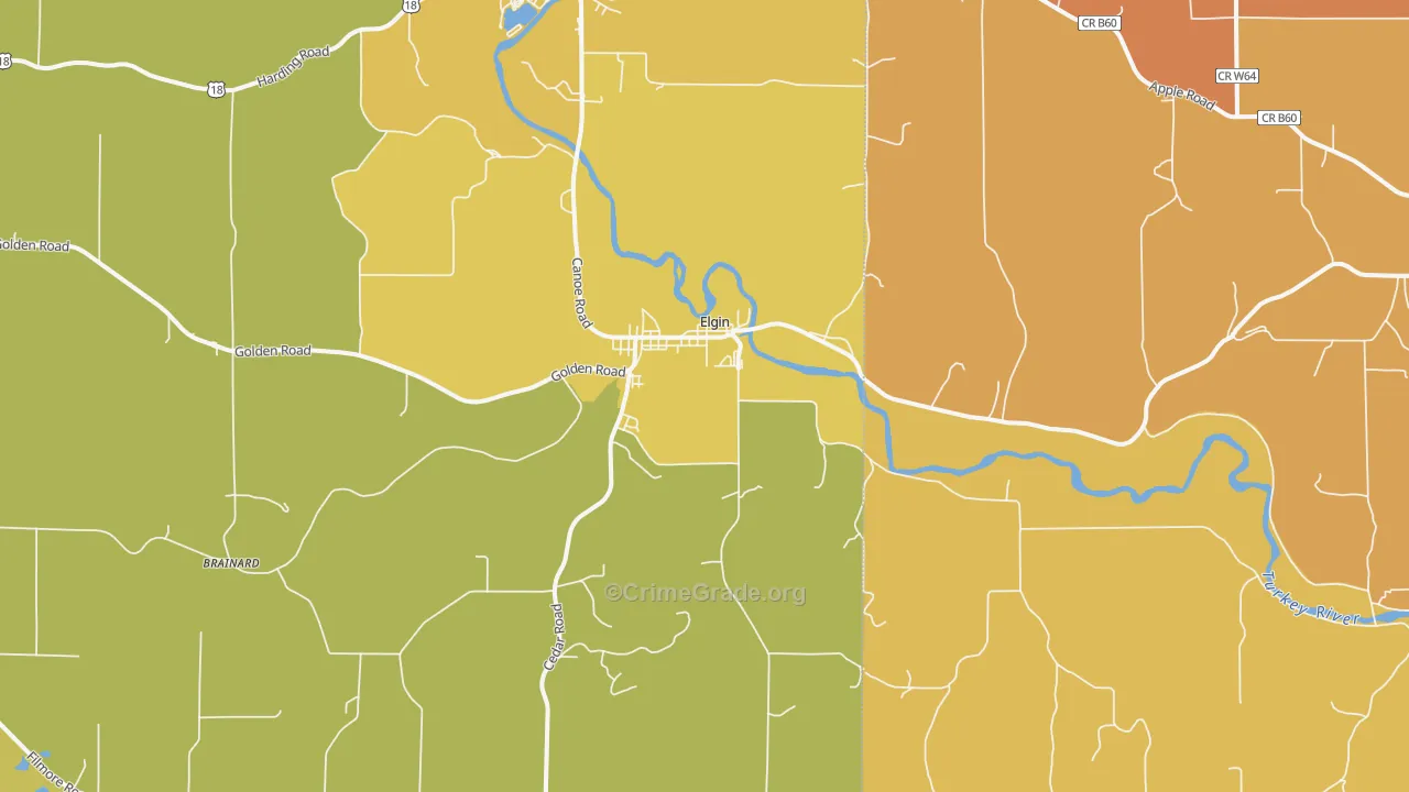 52141, IA Map of Theft Rates