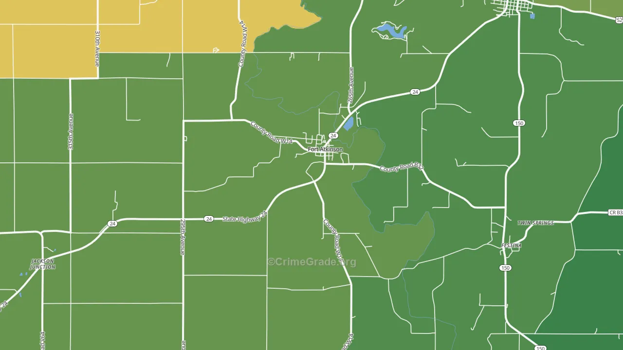 52144, IA Map of Theft Rates