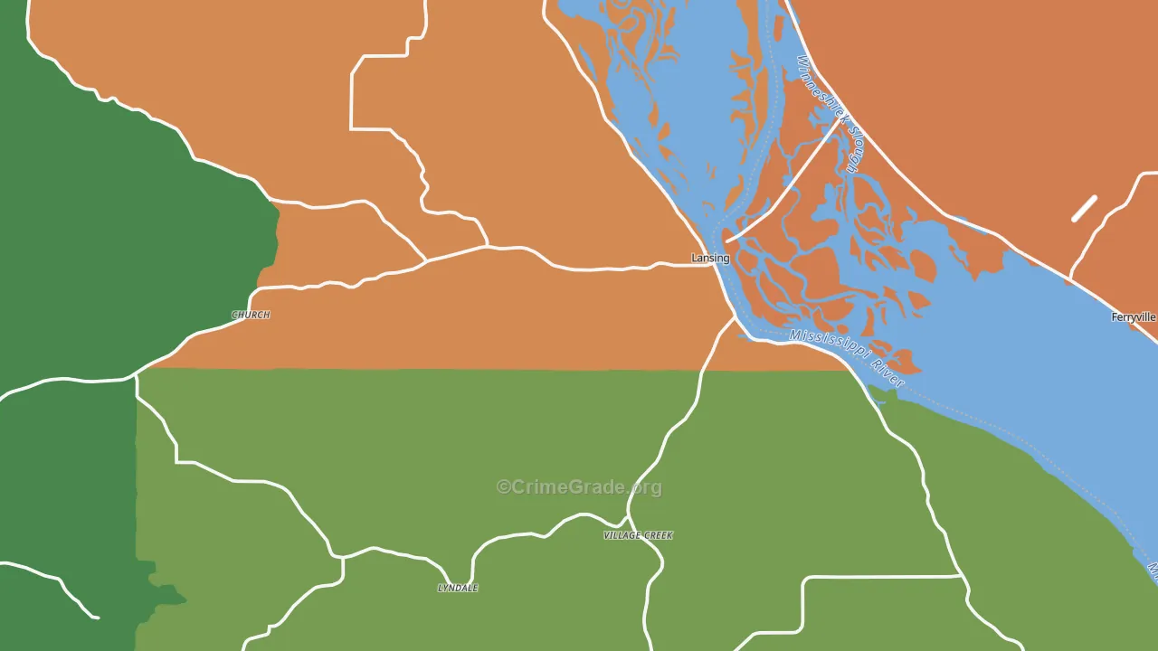 52151, IA Map of Theft Rates