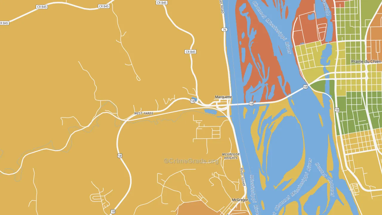 52158, IA Map of Theft Rates
