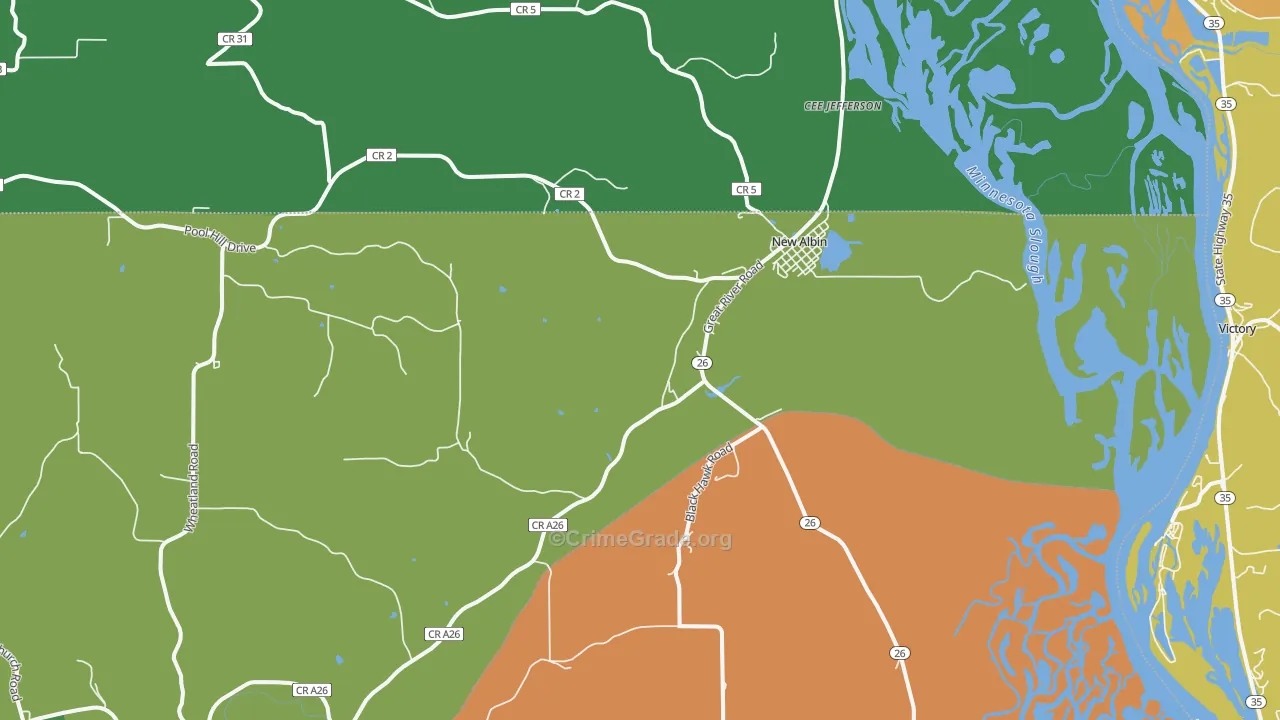 52160, IA Map of Theft Rates