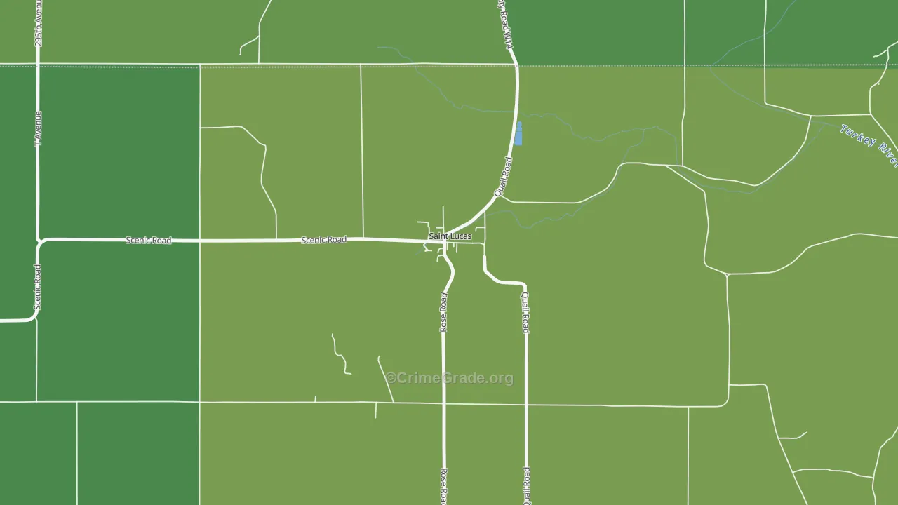 52166, IA Map of Theft Rates