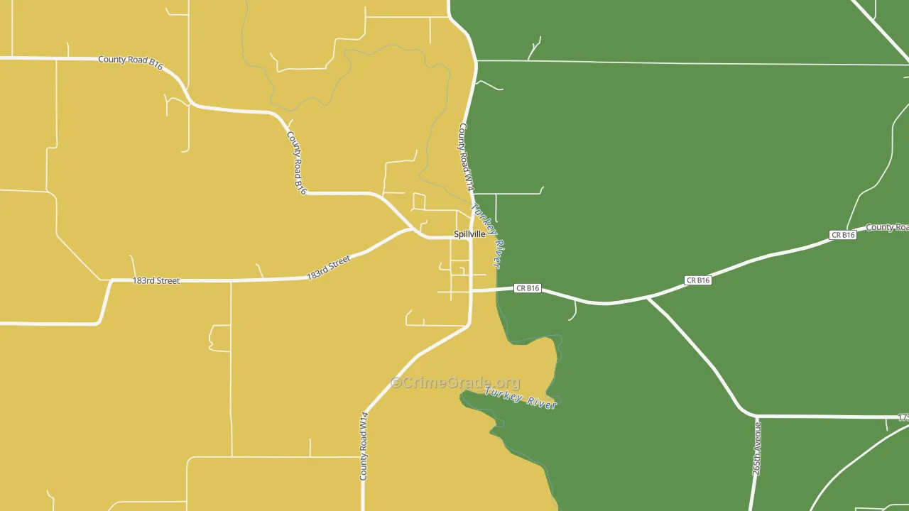 52168, IA Map of Theft Rates