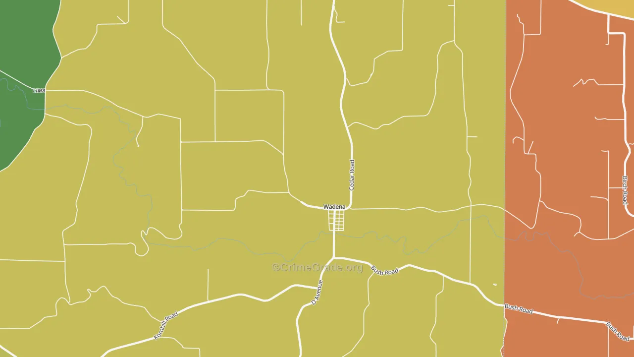 52169, IA Map of Theft Rates