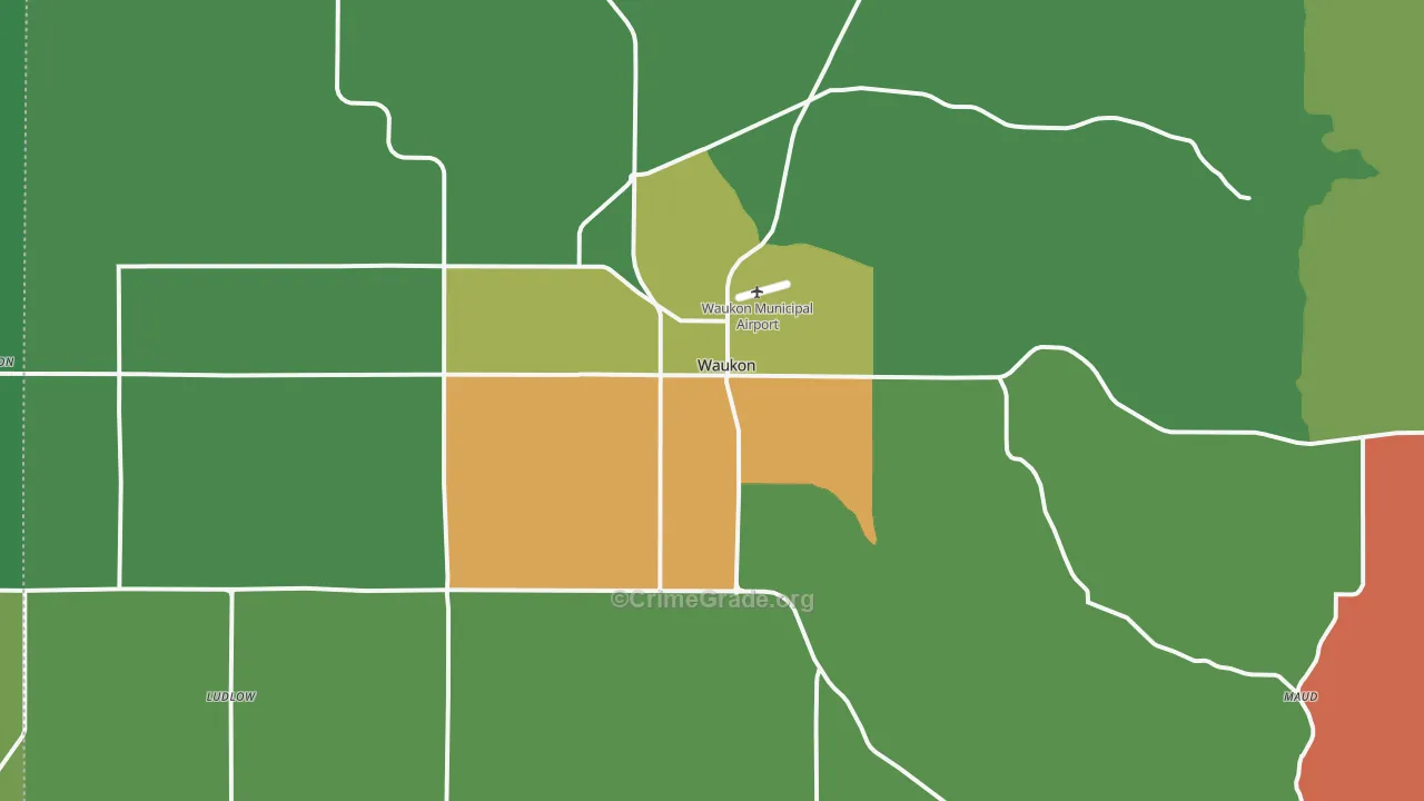 52172, IA Map of Theft Rates