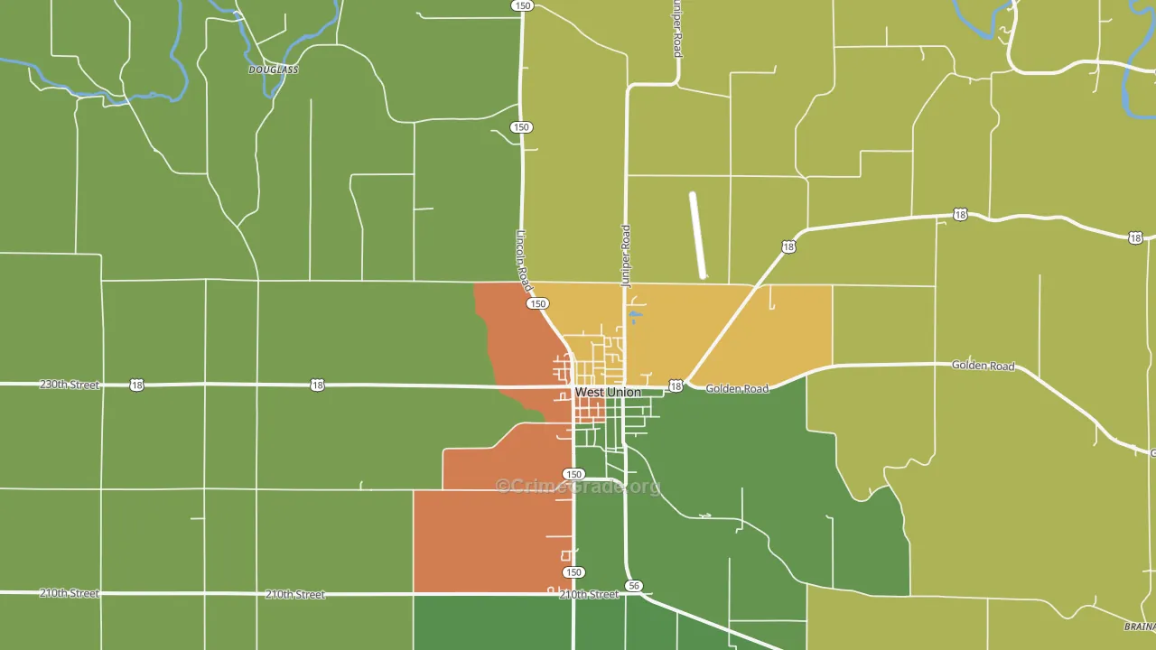 52175, IA Map of Theft Rates