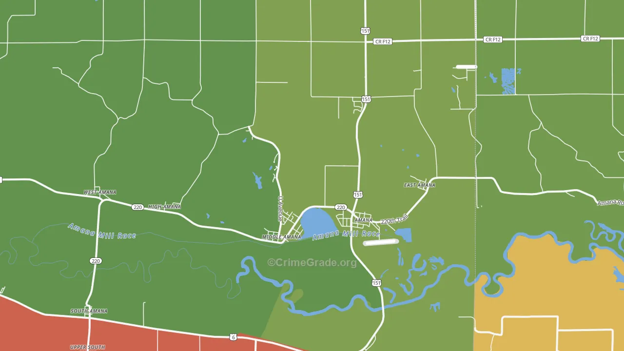 52203, IA Map of Theft Rates