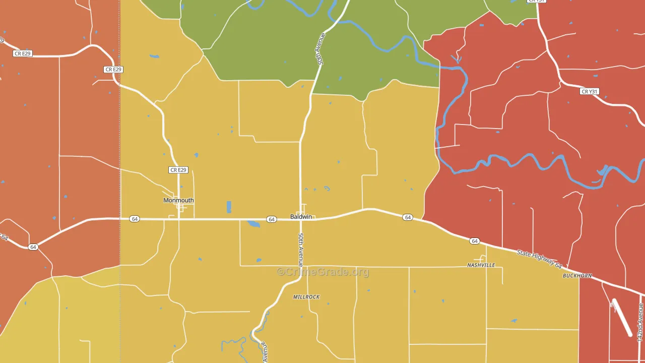 52207, IA Map of Theft Rates