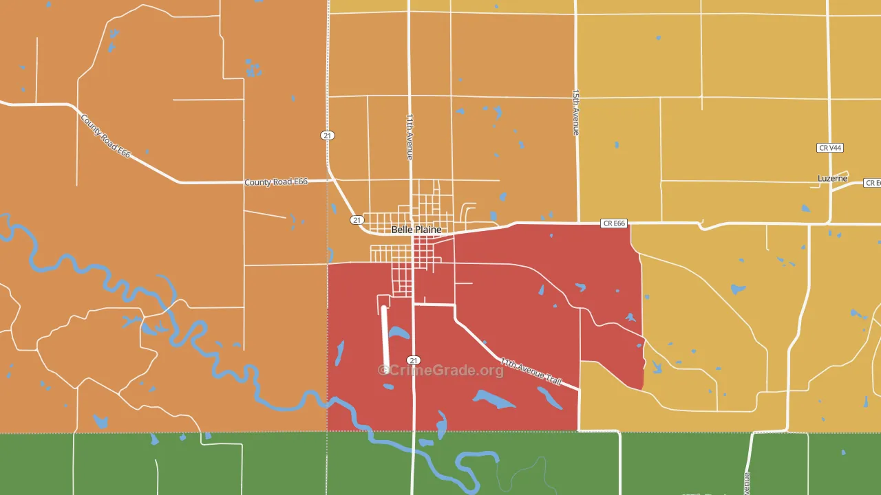 52208, IA Map of Theft Rates
