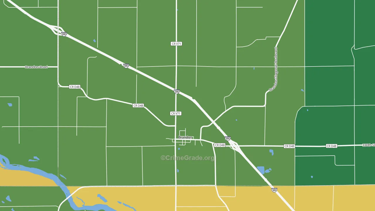 52210, IA Map of Theft Rates