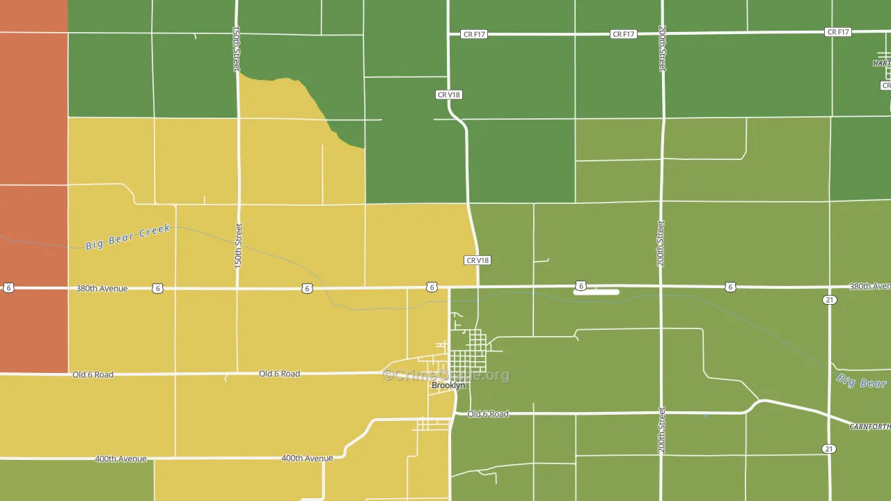 52211, IA Map of Theft Rates