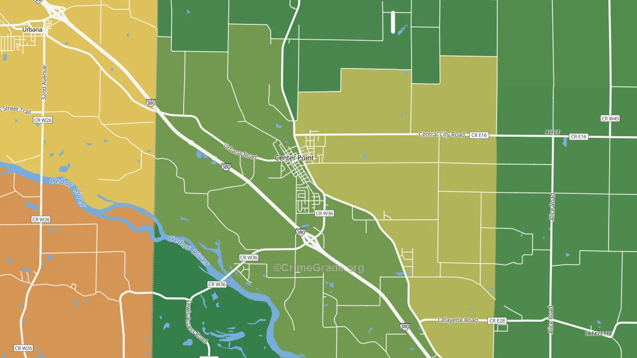 52213, IA Map of Theft Rates