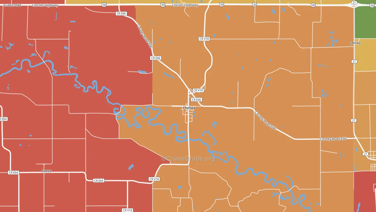 52215, IA Map of Theft Rates