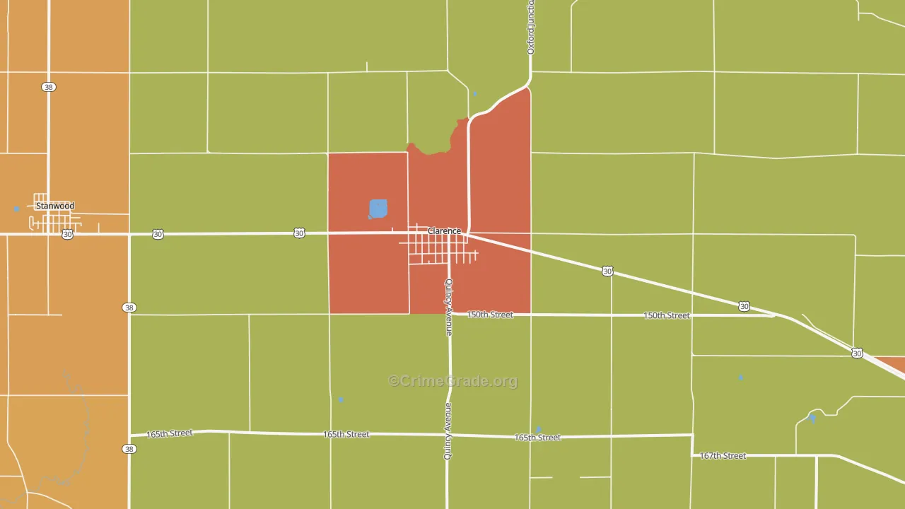 52216, IA Map of Theft Rates