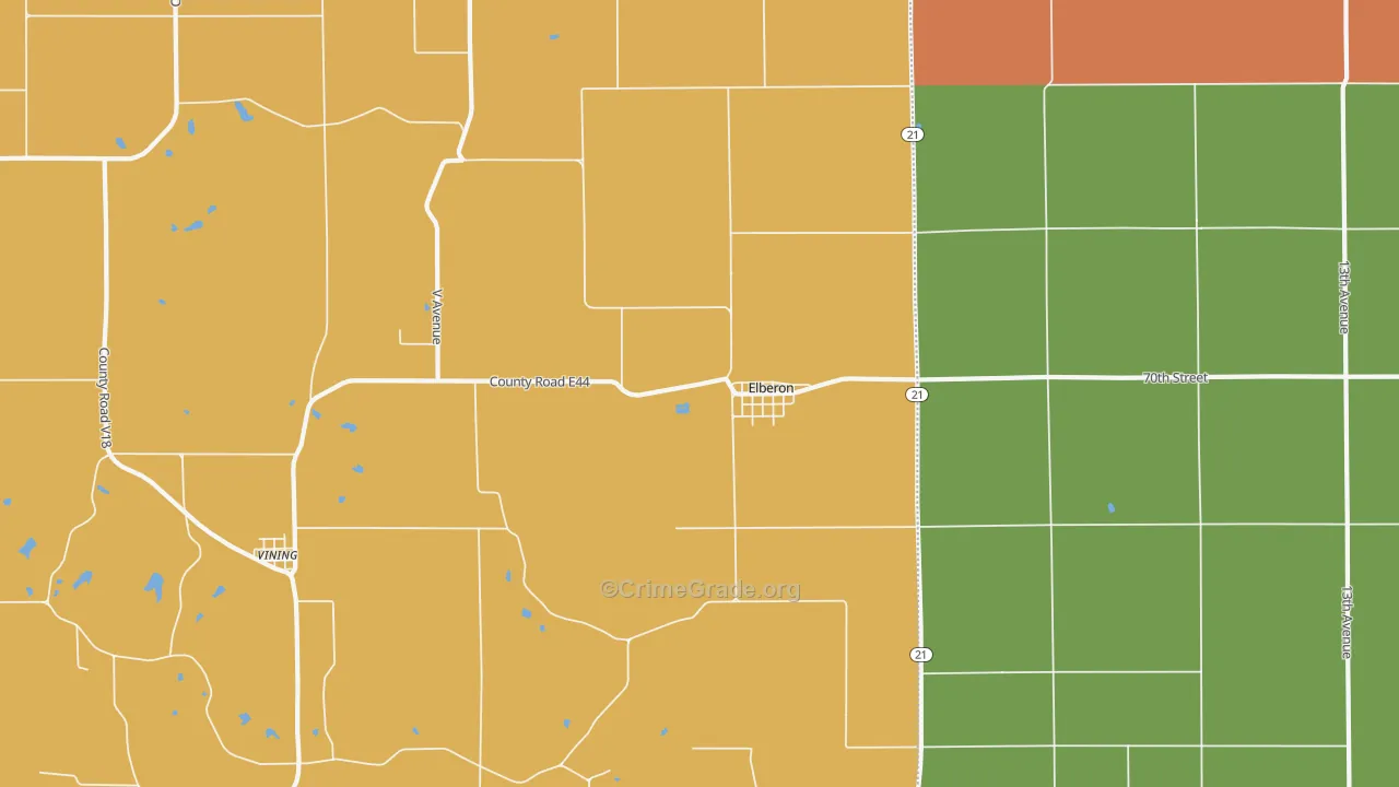 52225, IA Map of Theft Rates