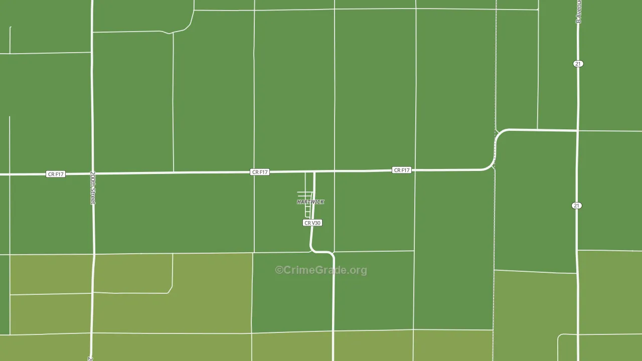 52232, IA Map of Theft Rates