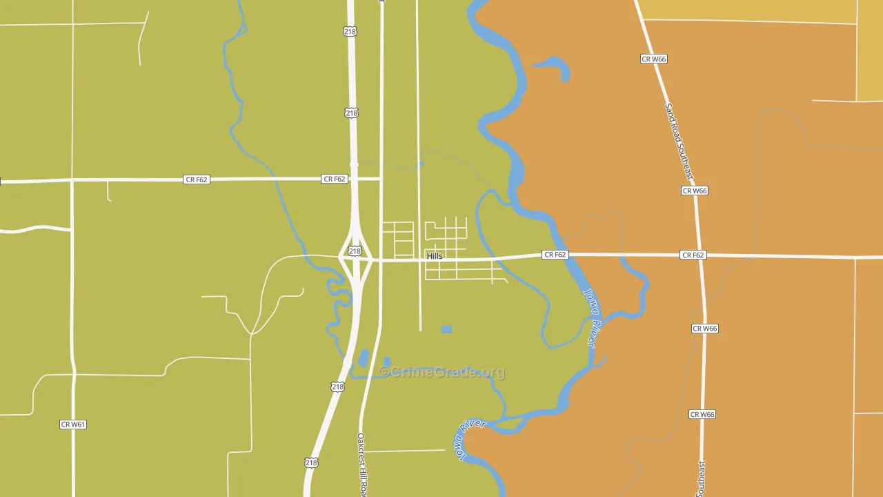 52235, IA Map of Theft Rates
