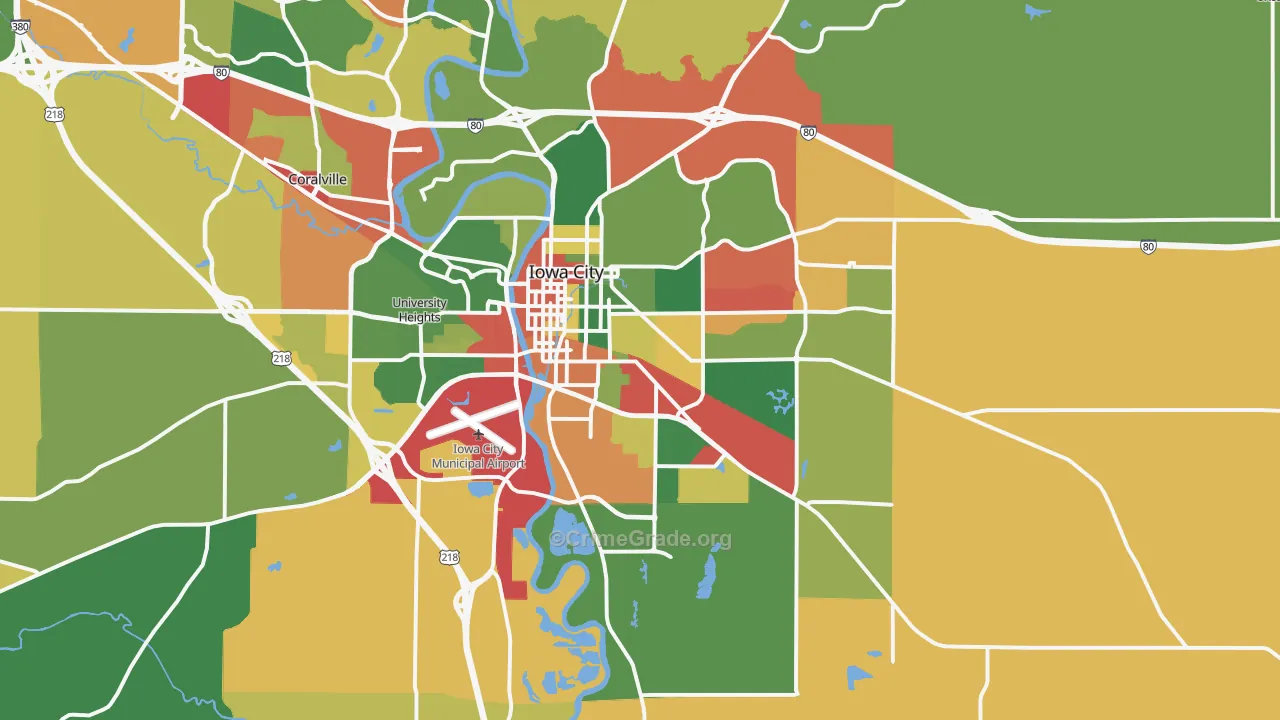 52240, IA Map of Theft Rates