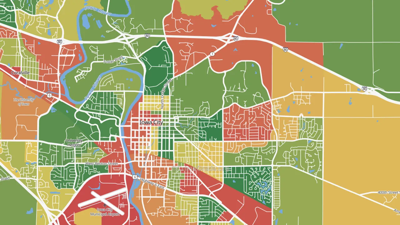 52245, IA Map of Theft Rates