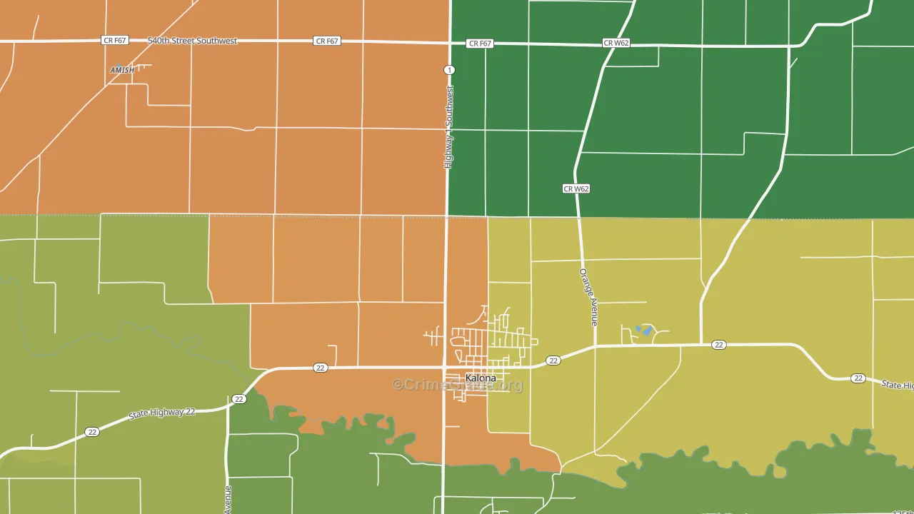 52247, IA Map of Theft Rates