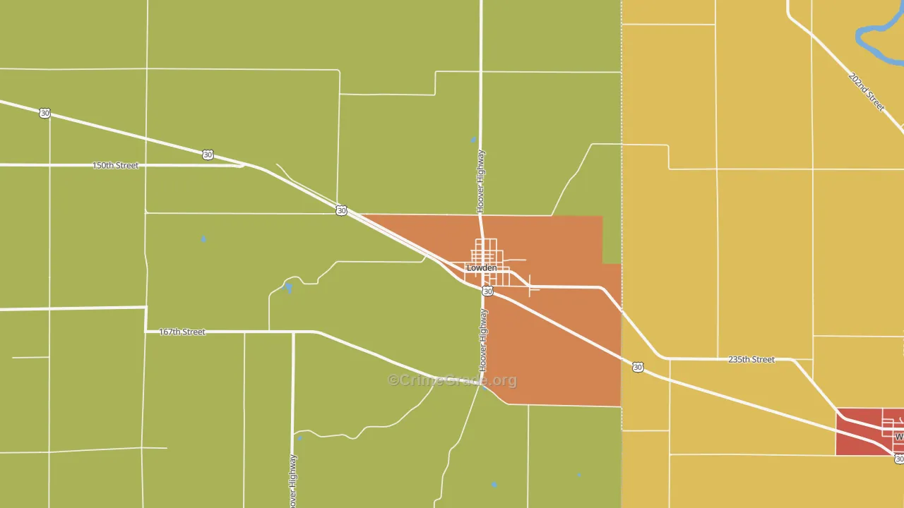 52255, IA Map of Theft Rates