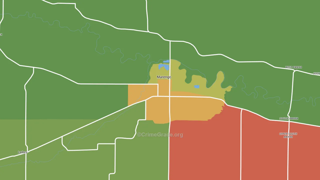 52301, IA Map of Theft Rates