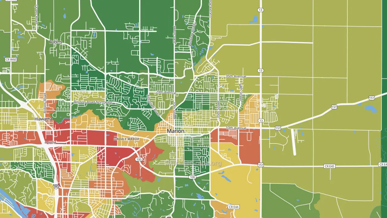 52302, IA Map of Theft Rates