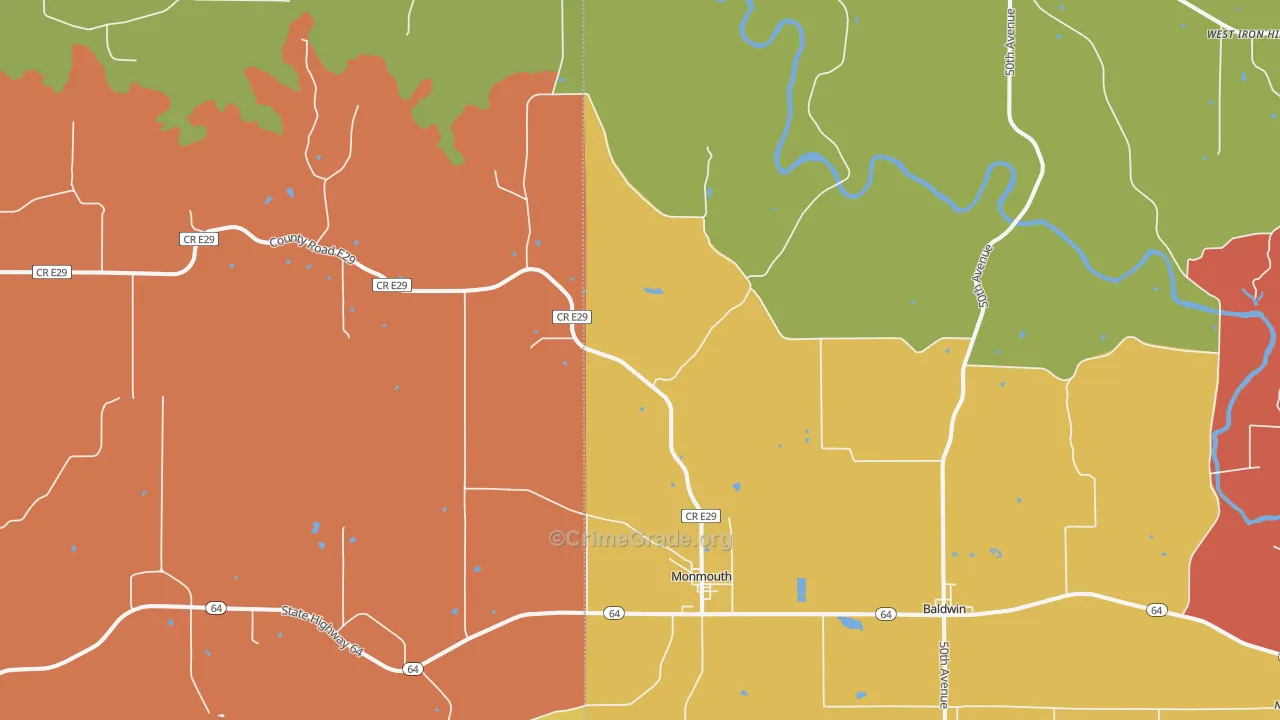 52309, IA Map of Theft Rates