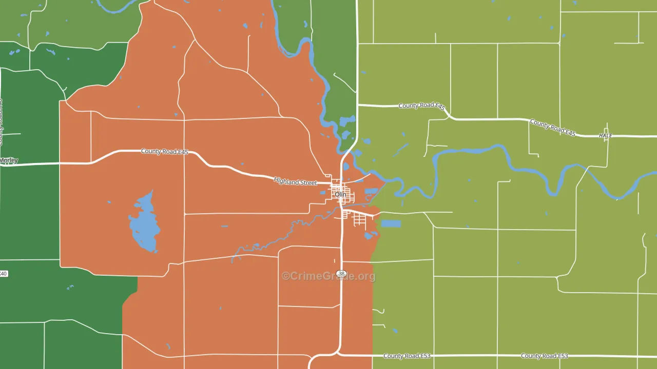 52320, IA Map of Theft Rates