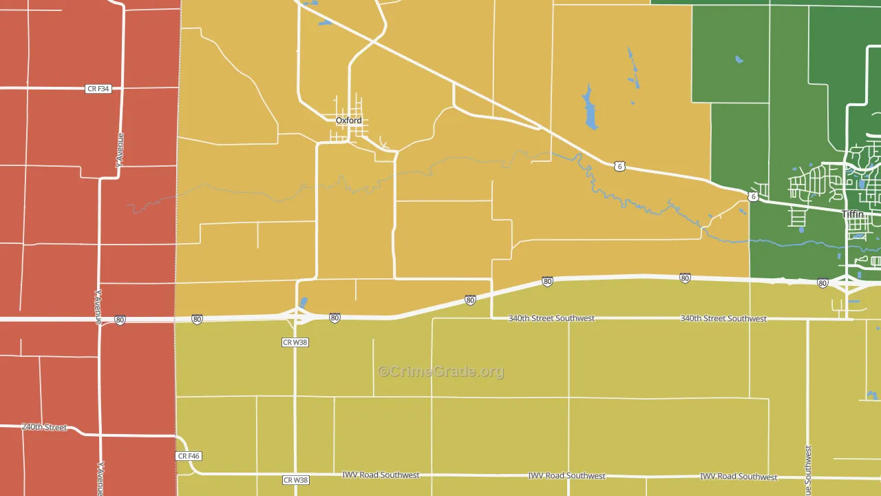 52322, IA Map of Theft Rates