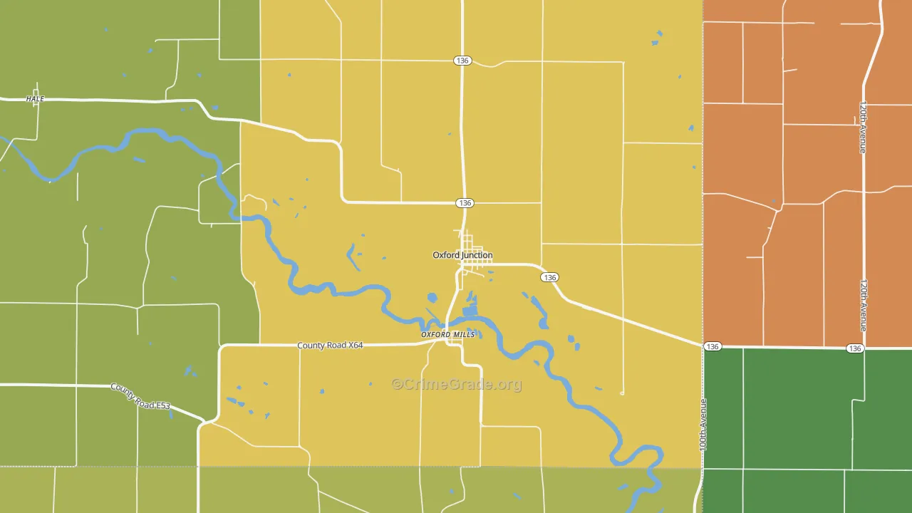 52323, IA Map of Theft Rates