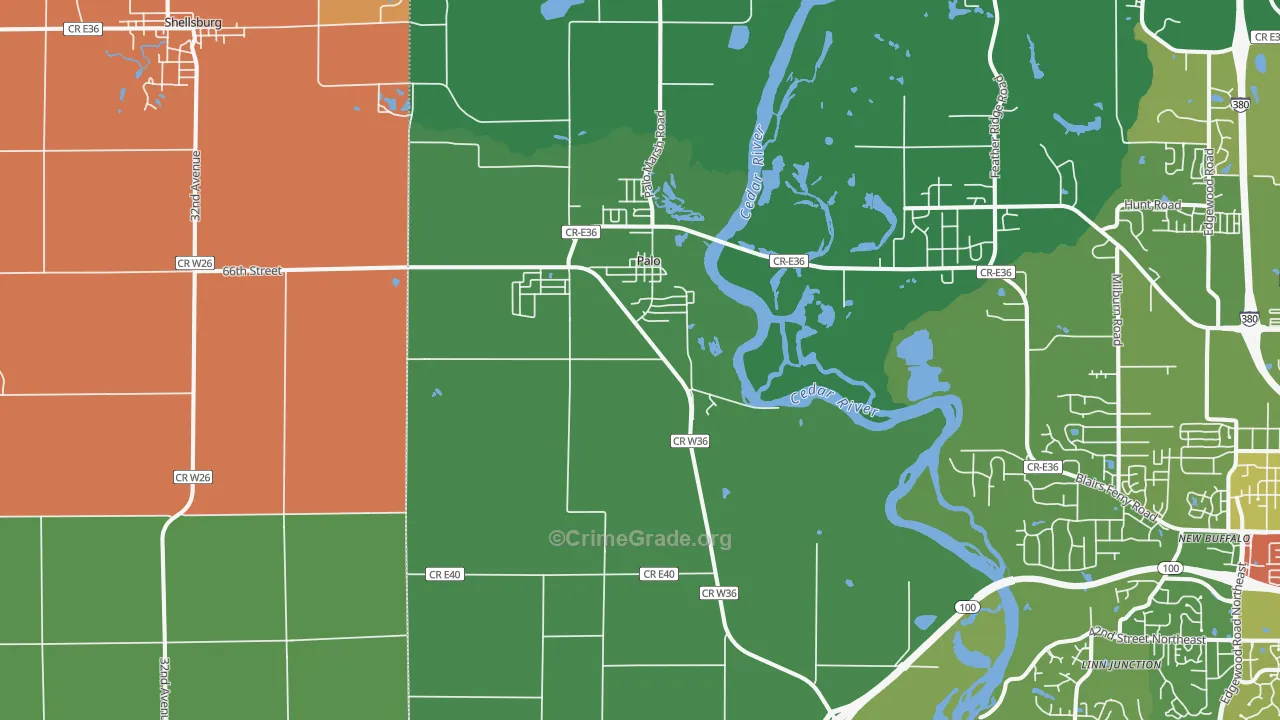 52324, IA Map of Theft Rates