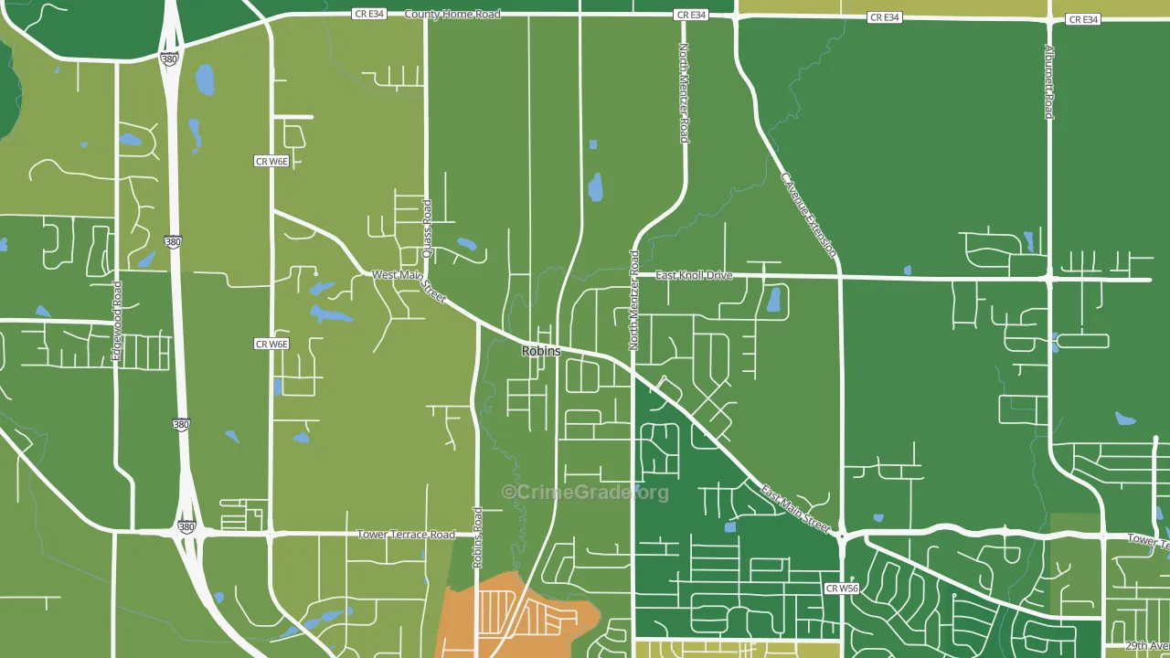 52328, IA Map of Theft Rates