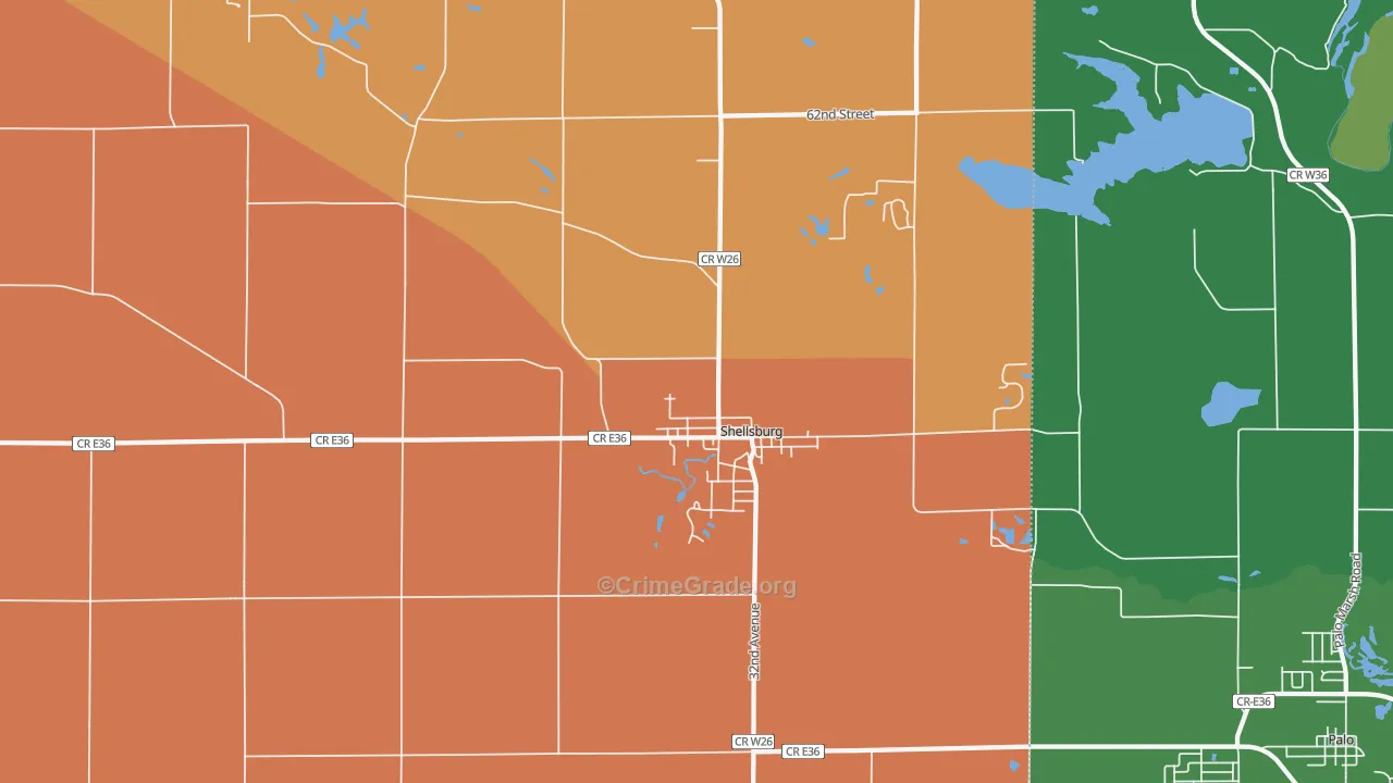 52332, IA Map of Theft Rates