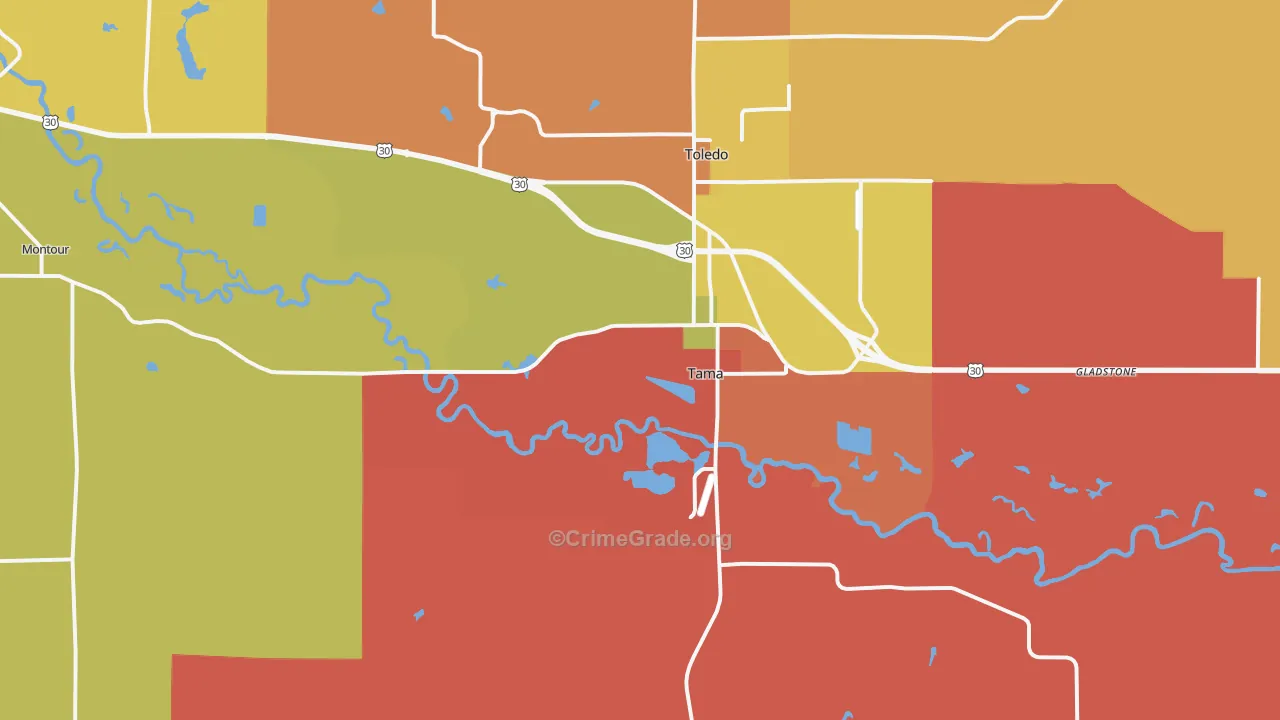52339, IA Map of Theft Rates