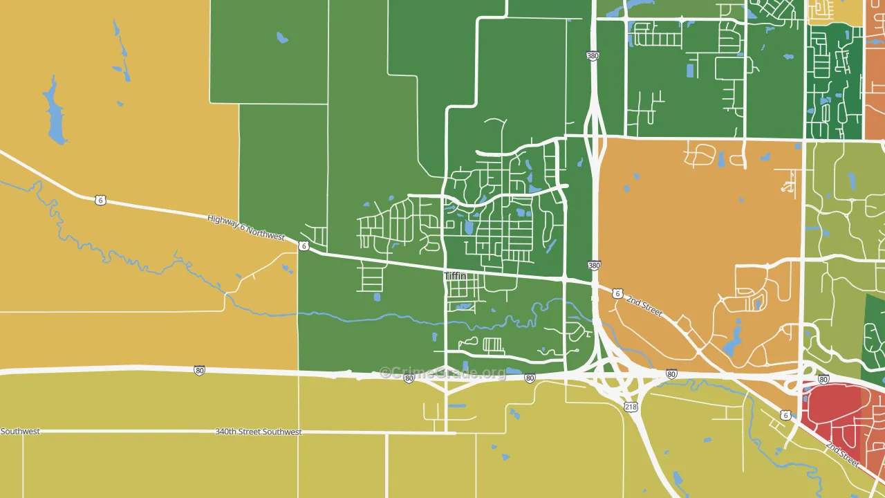 52340, IA Map of Theft Rates