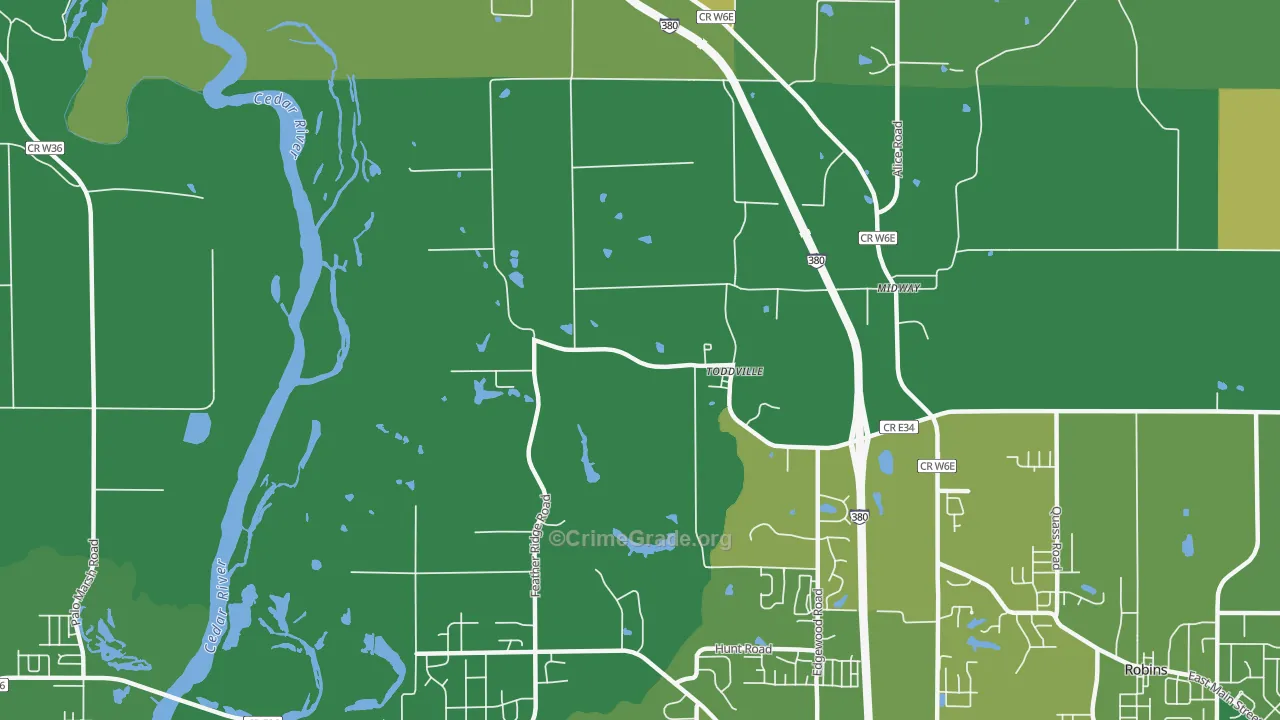 52341, IA Map of Theft Rates