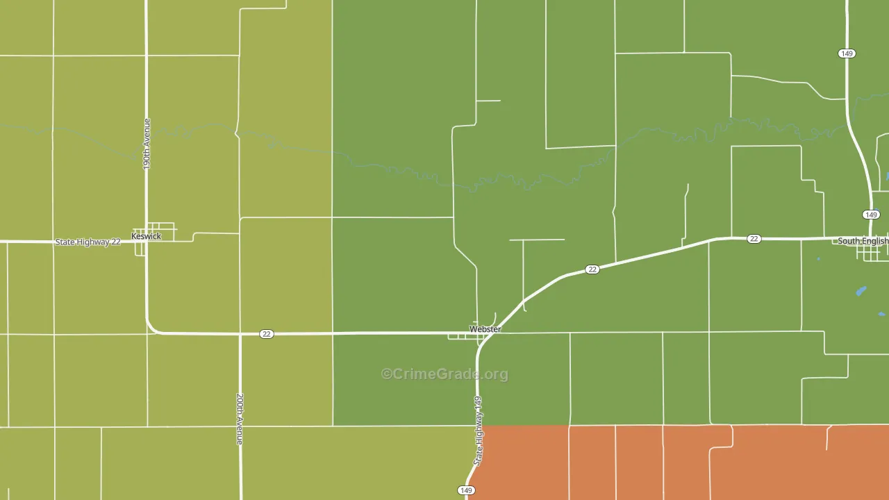 52355, IA Map of Theft Rates