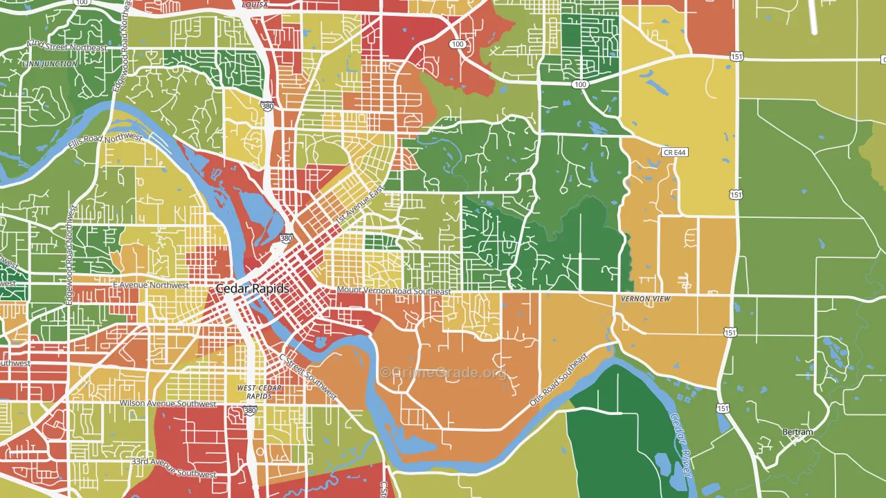 52403, IA Map of Theft Rates