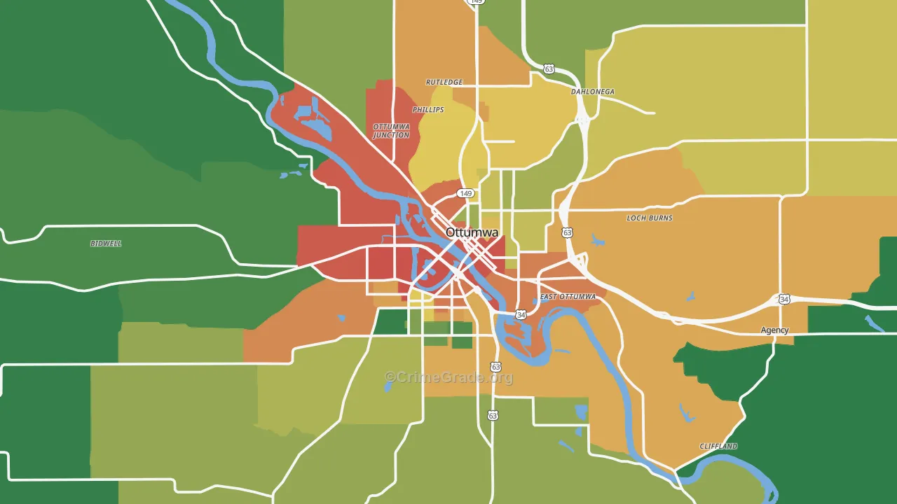 52501, IA Map of Theft Rates