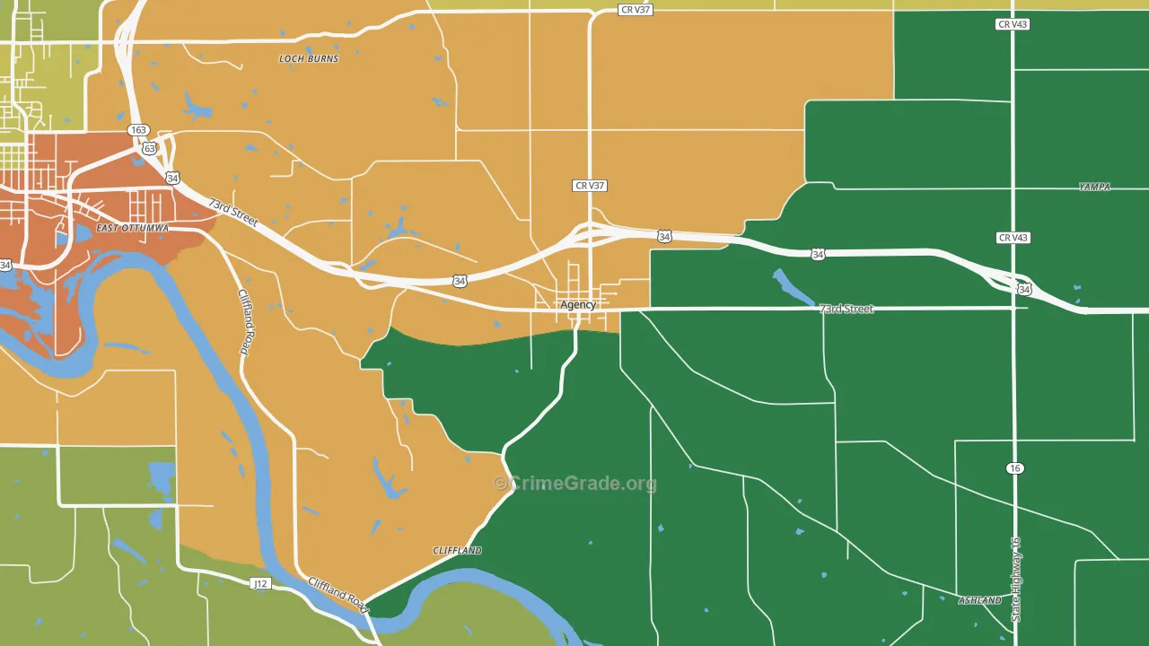 52530, IA Map of Theft Rates