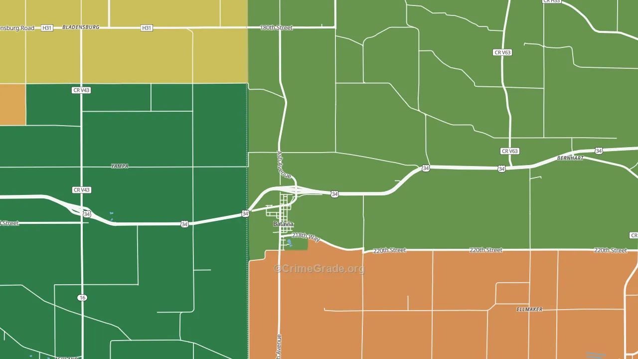 52533, IA Map of Theft Rates