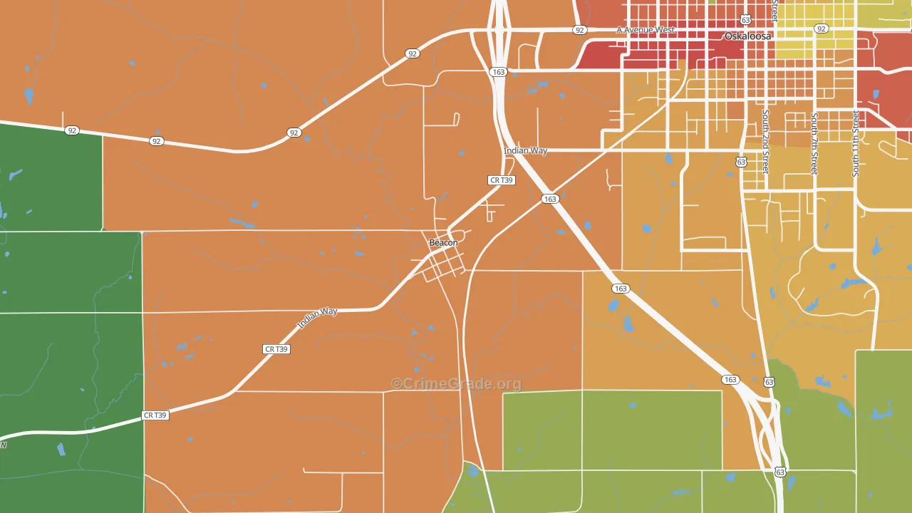 52534, IA Map of Theft Rates