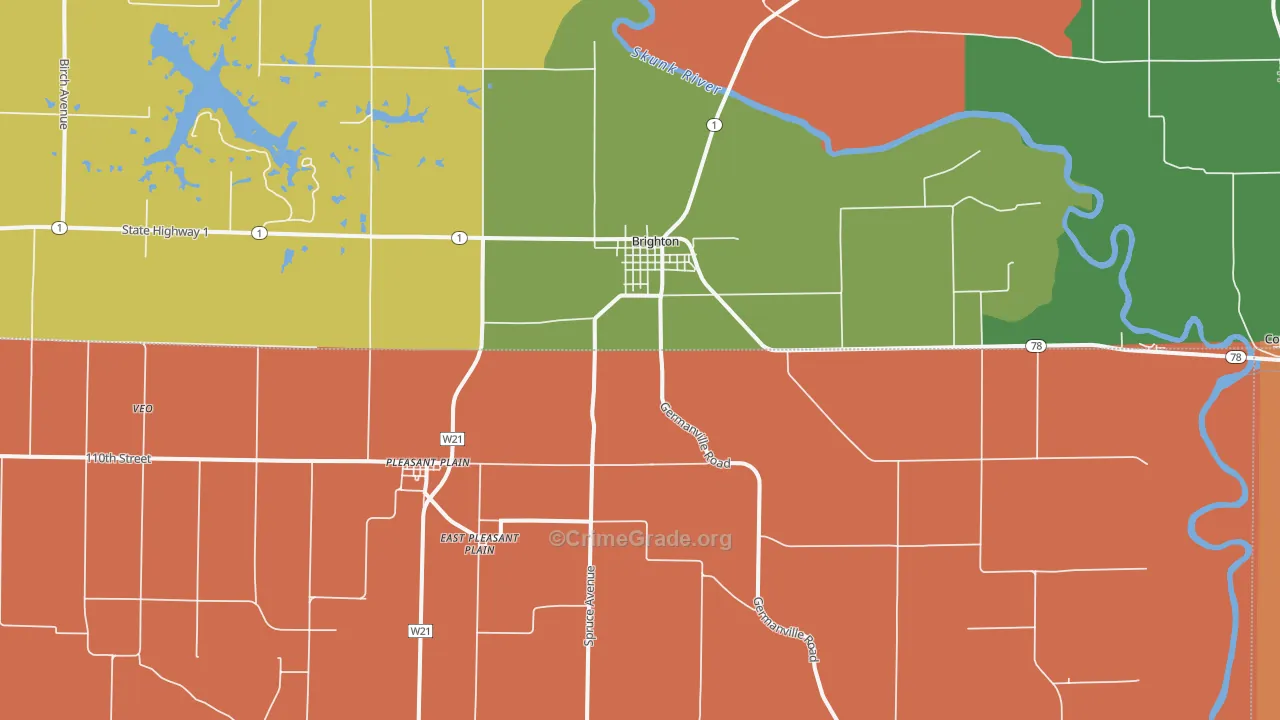 52540, IA Map of Theft Rates